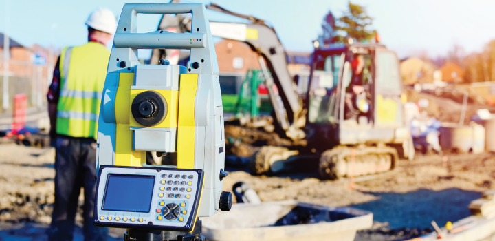 A camera stands in the foreground of a site for drain surveillance in Canterbury.