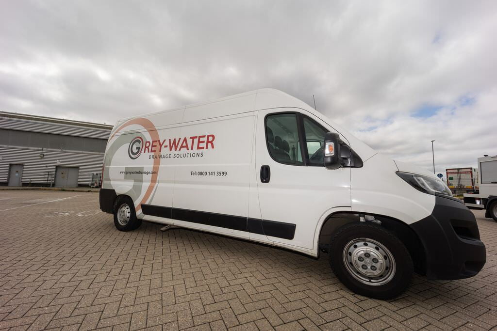 The Grey-Water van parked in Bexley.